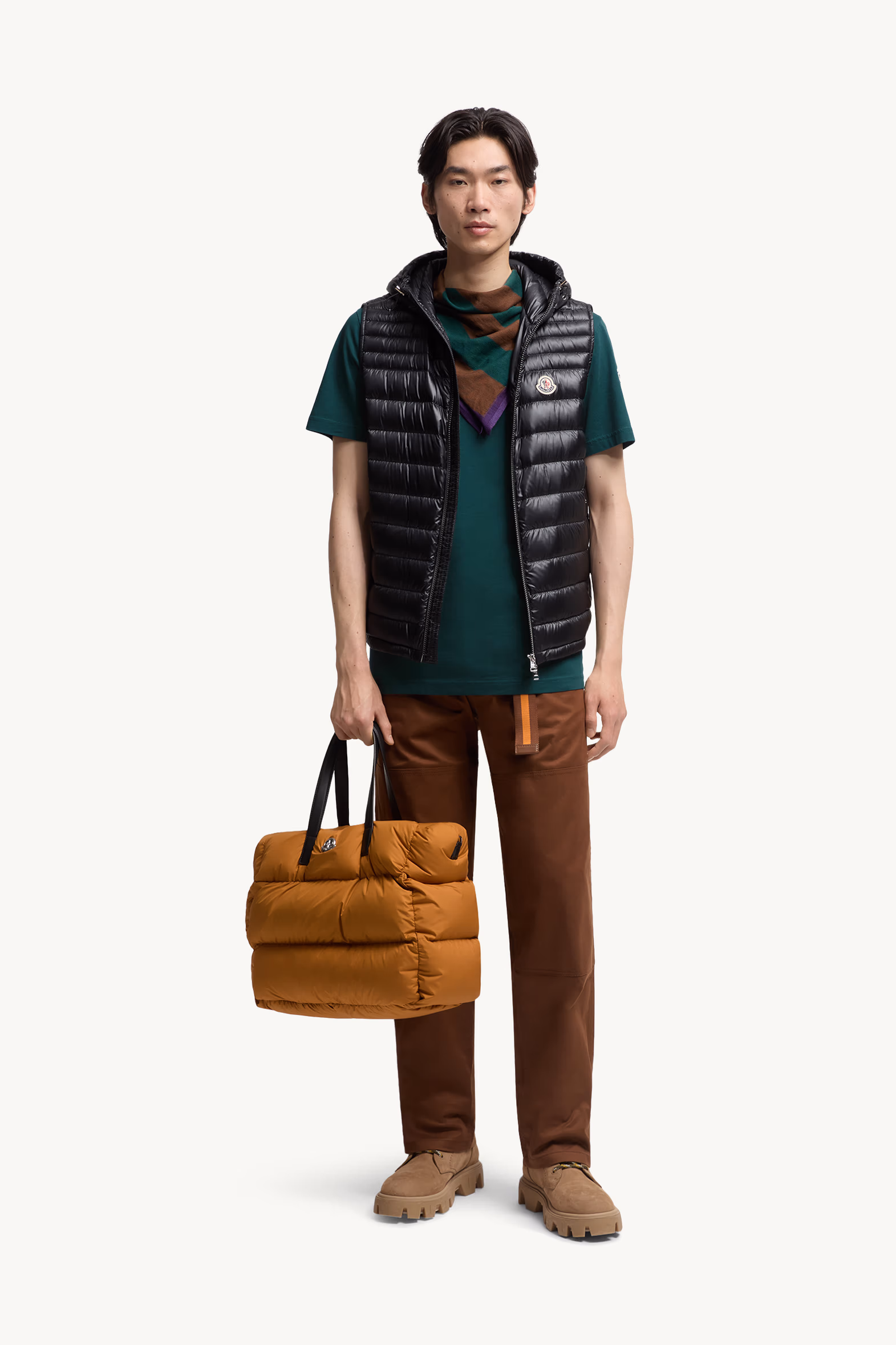 Monogram Cotton T-Shirt Men Leaf Green Moncler 0